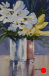 still life, flowers, vase, original watercolor painting, oberst